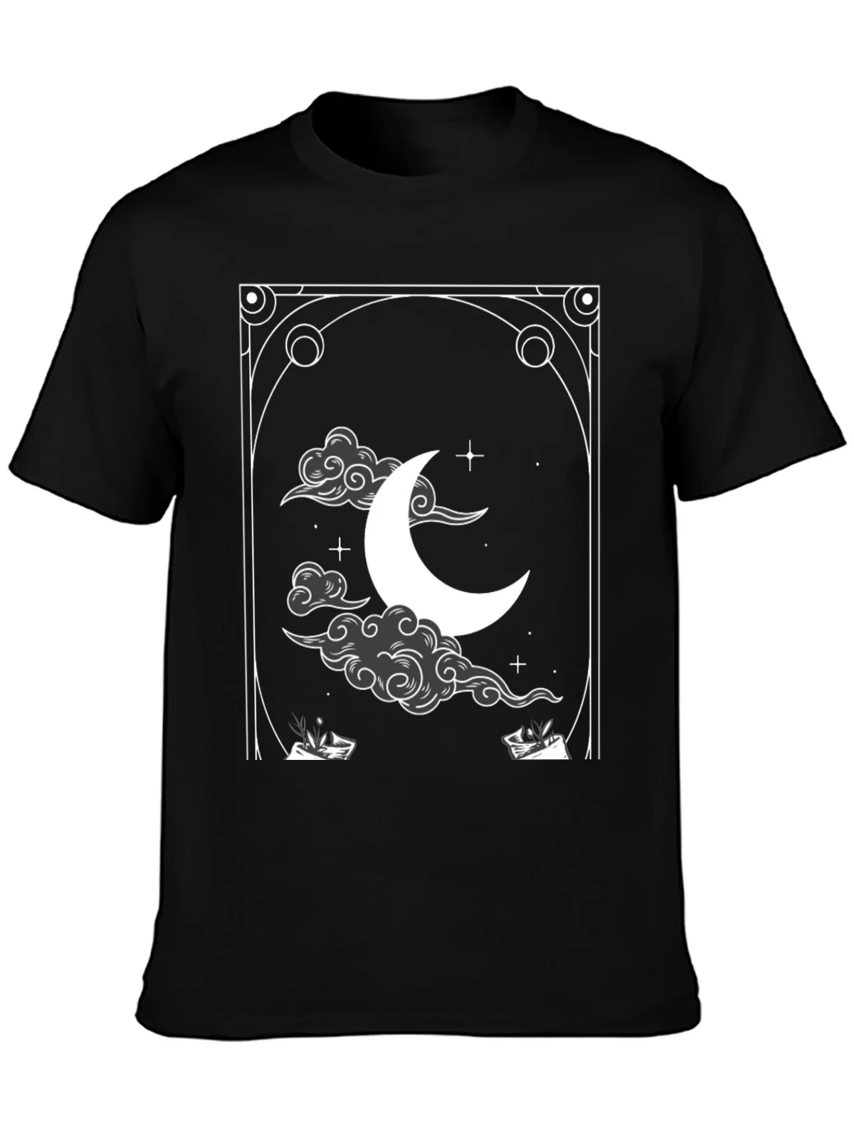 Celestial Crescent Moon Graphic Tee