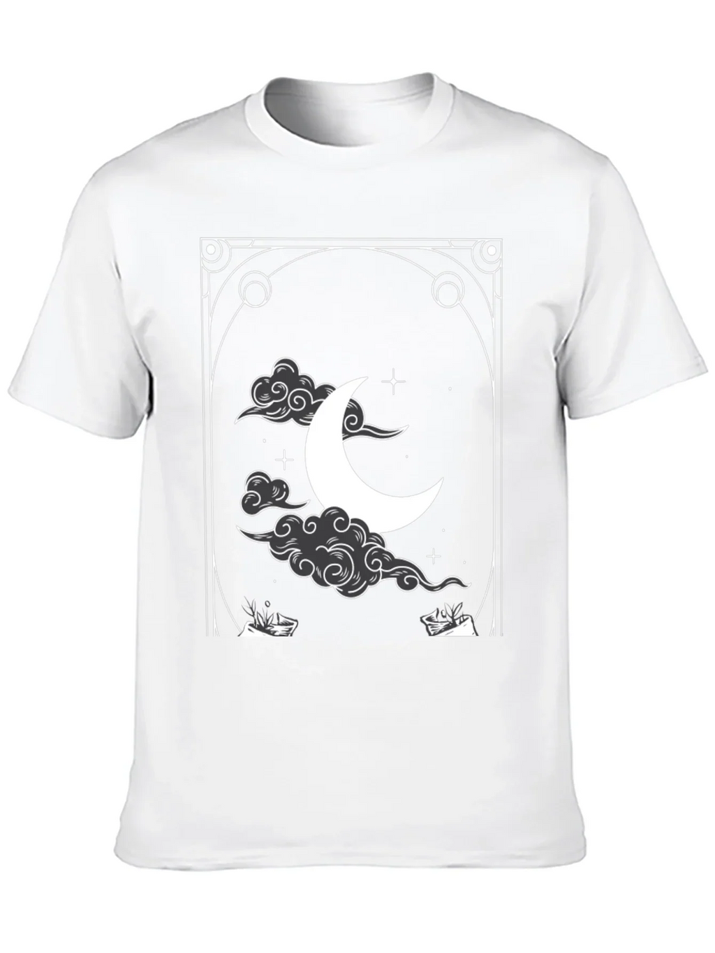 Celestial Crescent Moon Graphic Tee