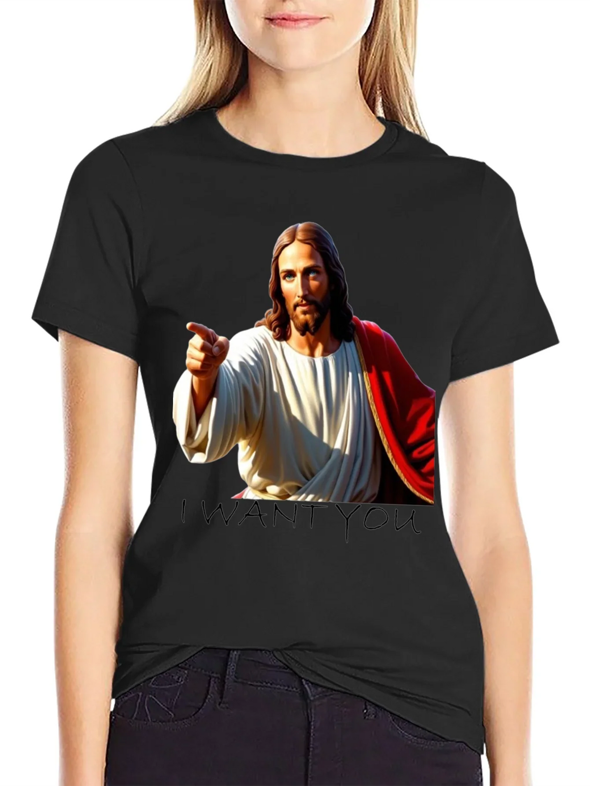 Jesus I Want You Black T-Shirt