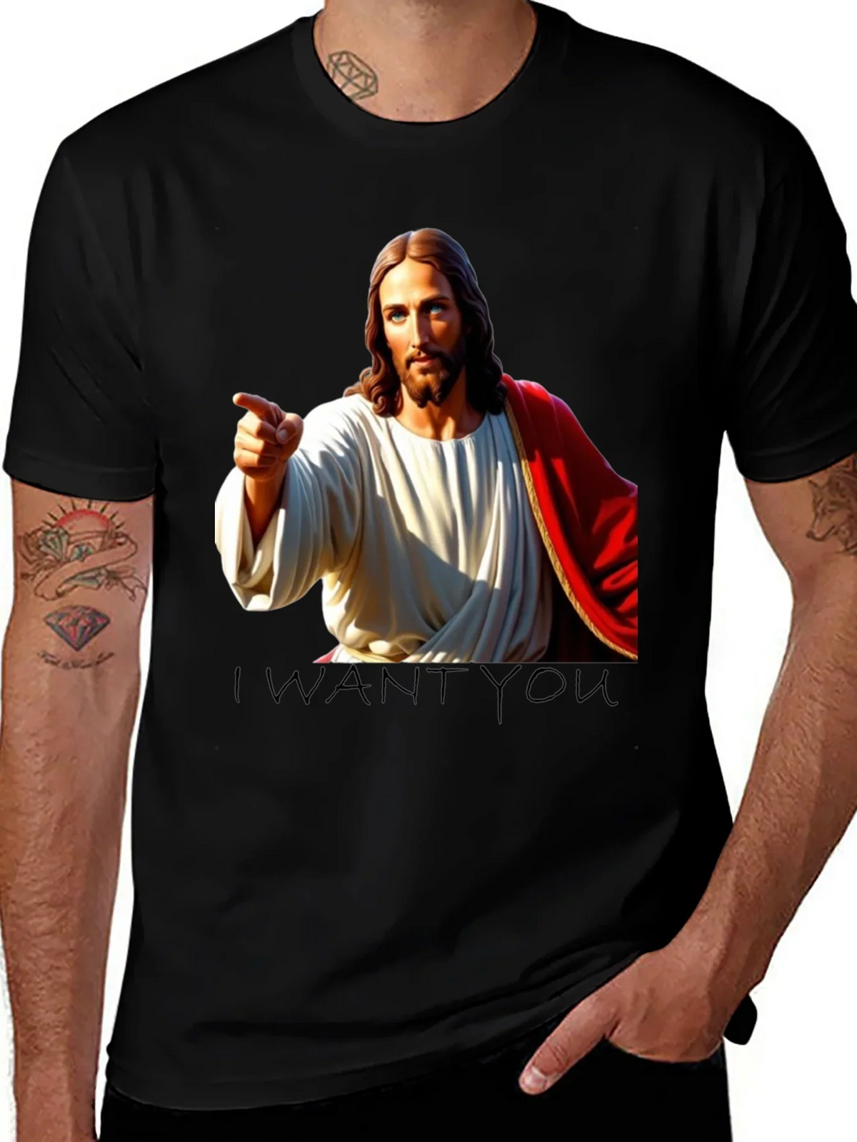 Jesus I Want You Black T-Shirt