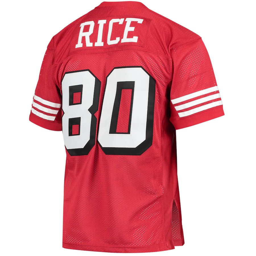 SF.49ers #80 Jerry Rice Scarlet 1994 Authentic Retired Player Jersey Stitched American Football Jersey