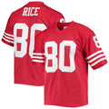 SF. 49ers #80 Jerry Rice Scarlet Legacy Replica Jersey Stitched American Football Jersey
