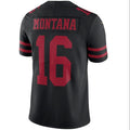SF.49ers #16 Joe Montana Retired Player Vapor Untouchable Limited Throwback Jersey - Black Stitched American Football Jerseys