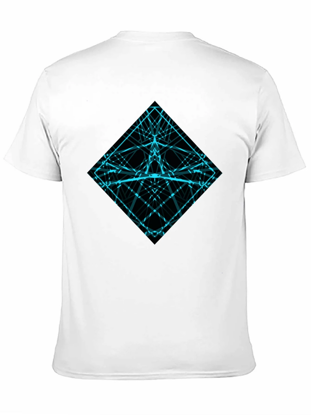 Geometric Lines Graphic Tee - Mens Black Shirt
