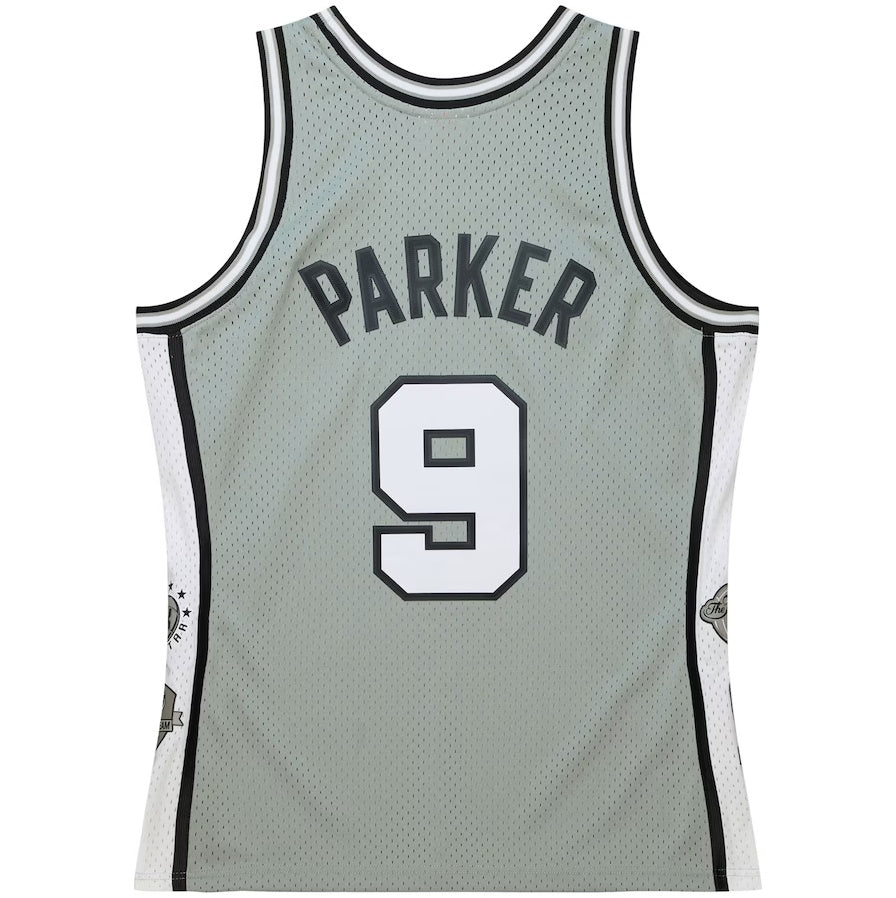 S.Antonio Spurs #9 Tony Parker Unisex Hall of Fame Class of 2023 Throwback Swingman Jersey - Gray Stitched American Basketball Jersey