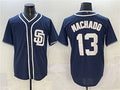 San Diego Padres #13 Manny Machado Navy Cool Base Stitched Baseball Jersey