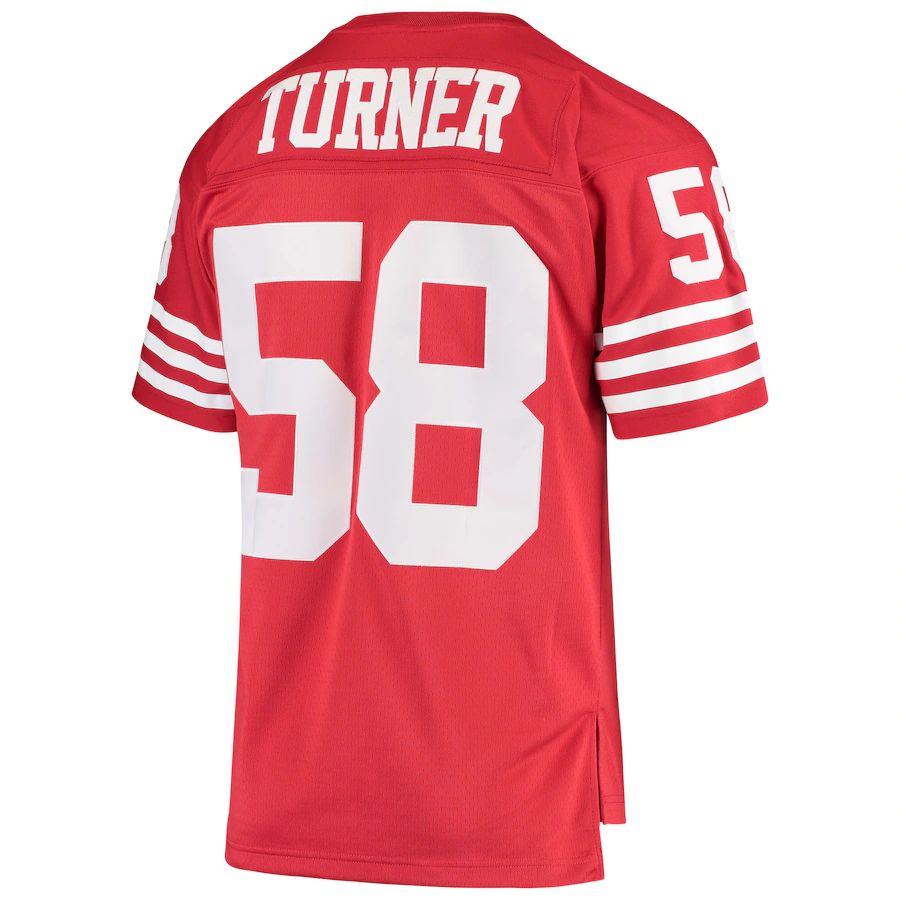 SF.49ers #58 Keena Turner Scarlet 1982 Replica Legacy Throwback Player Jersey Stitched American Football Jerseys