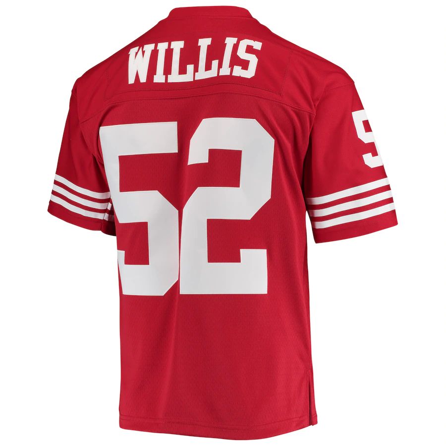 SF.49ers #52 Patrick Willis Scarlet 2007 Legacy Replica Jersey Stitched American Football Jerseys