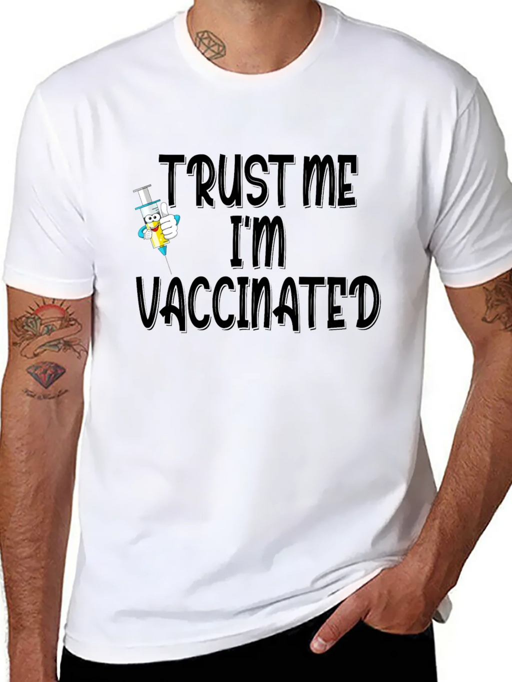 Trust Me Im Vaccinated Black T-Shirt