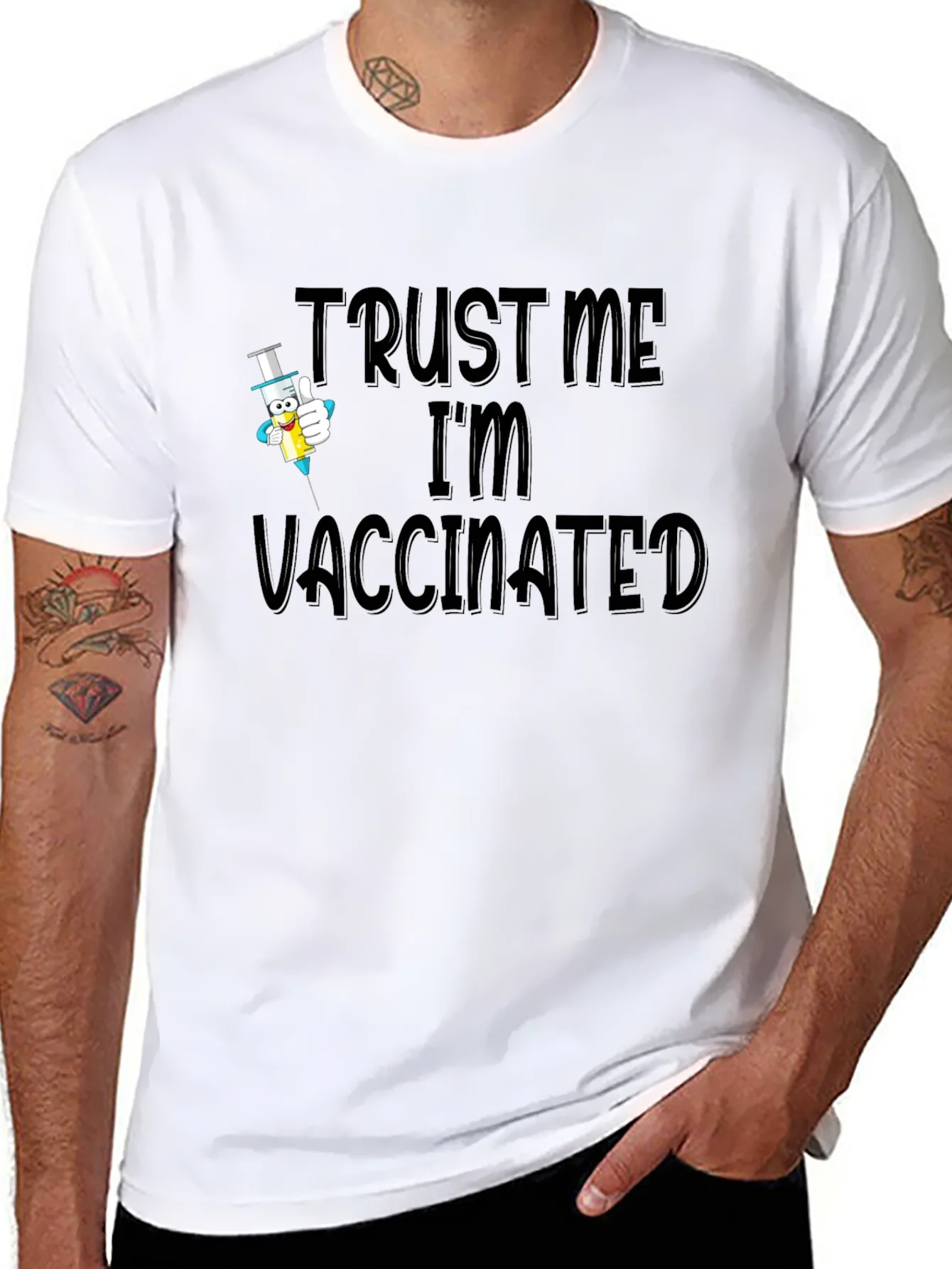 Trust Me Im Vaccinated Black T-Shirt