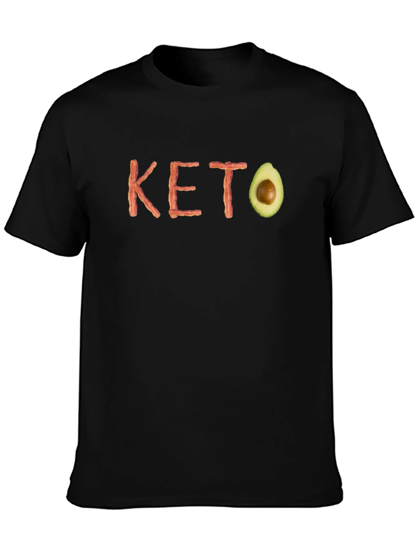 Keto Diet T-Shirt - Bacon and Avocado Design