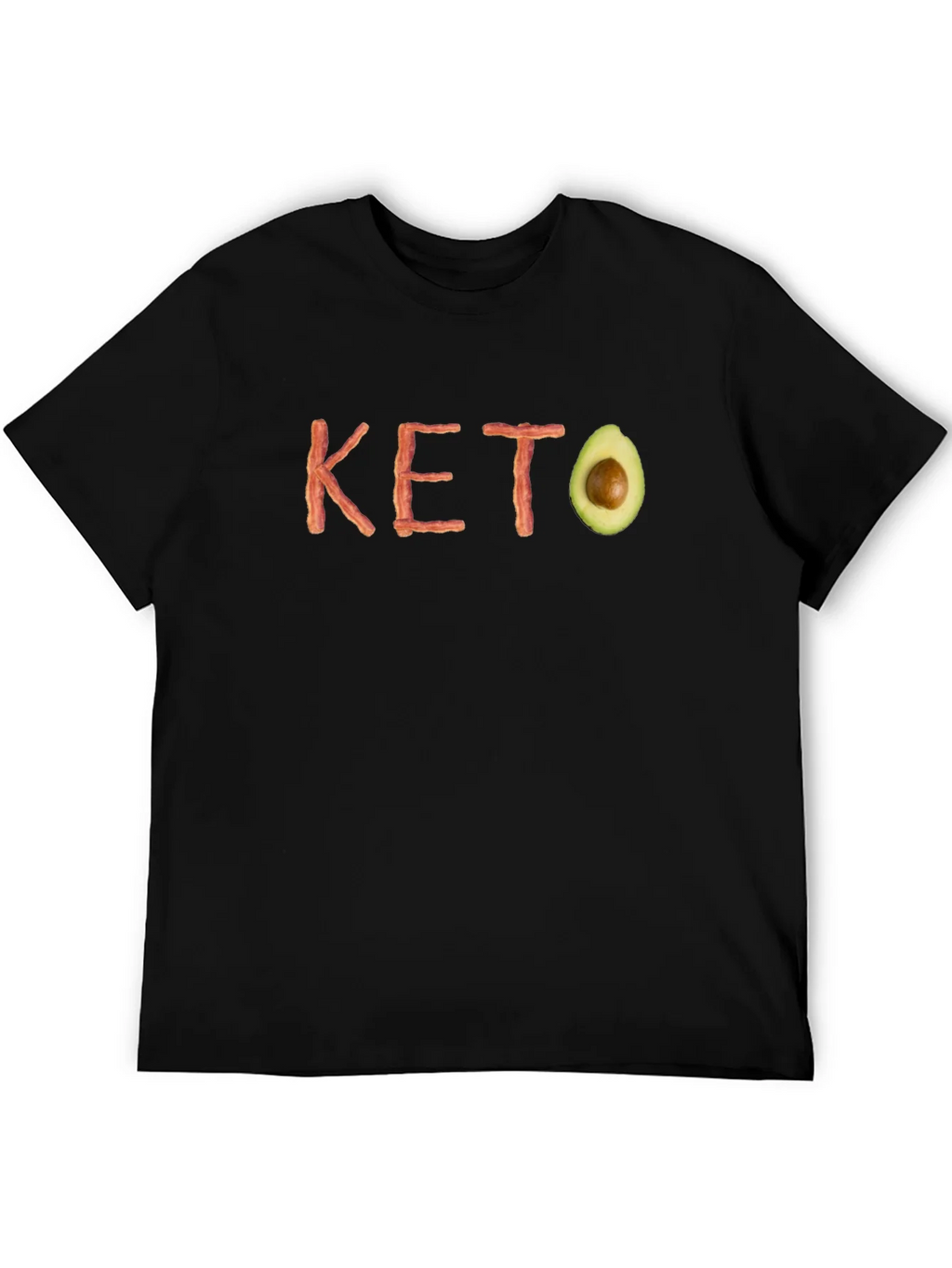 Keto Diet T-Shirt - Bacon and Avocado Design