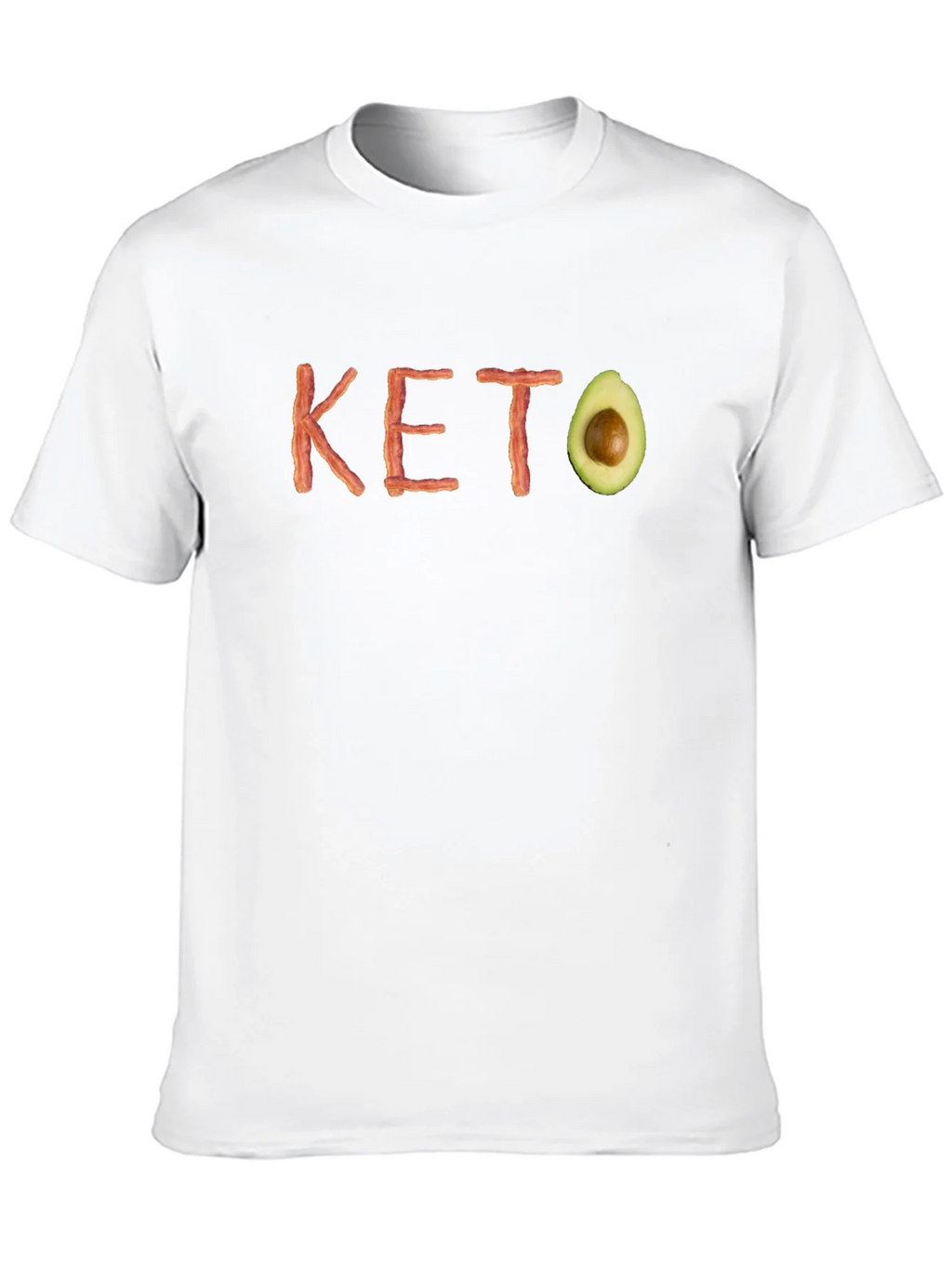 Keto Diet T-Shirt - Bacon and Avocado Design