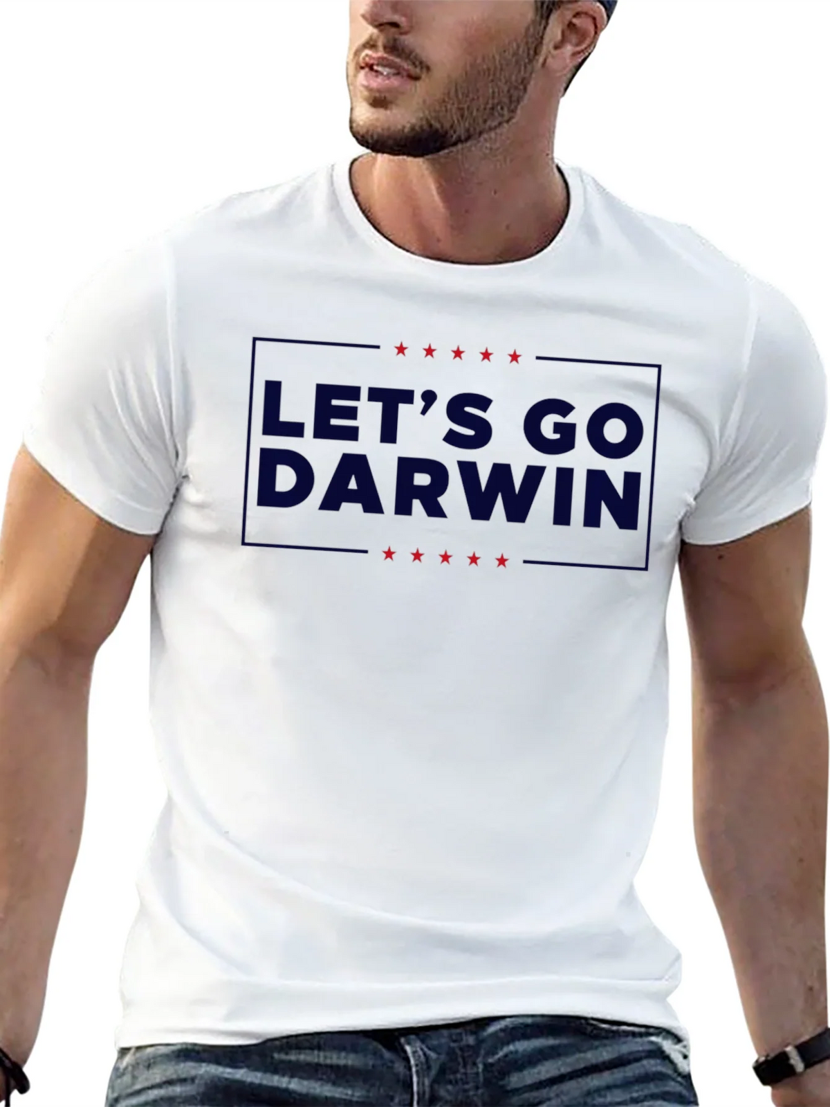 Lets Go Darwin Graphic Tee - Black Crew Neck
