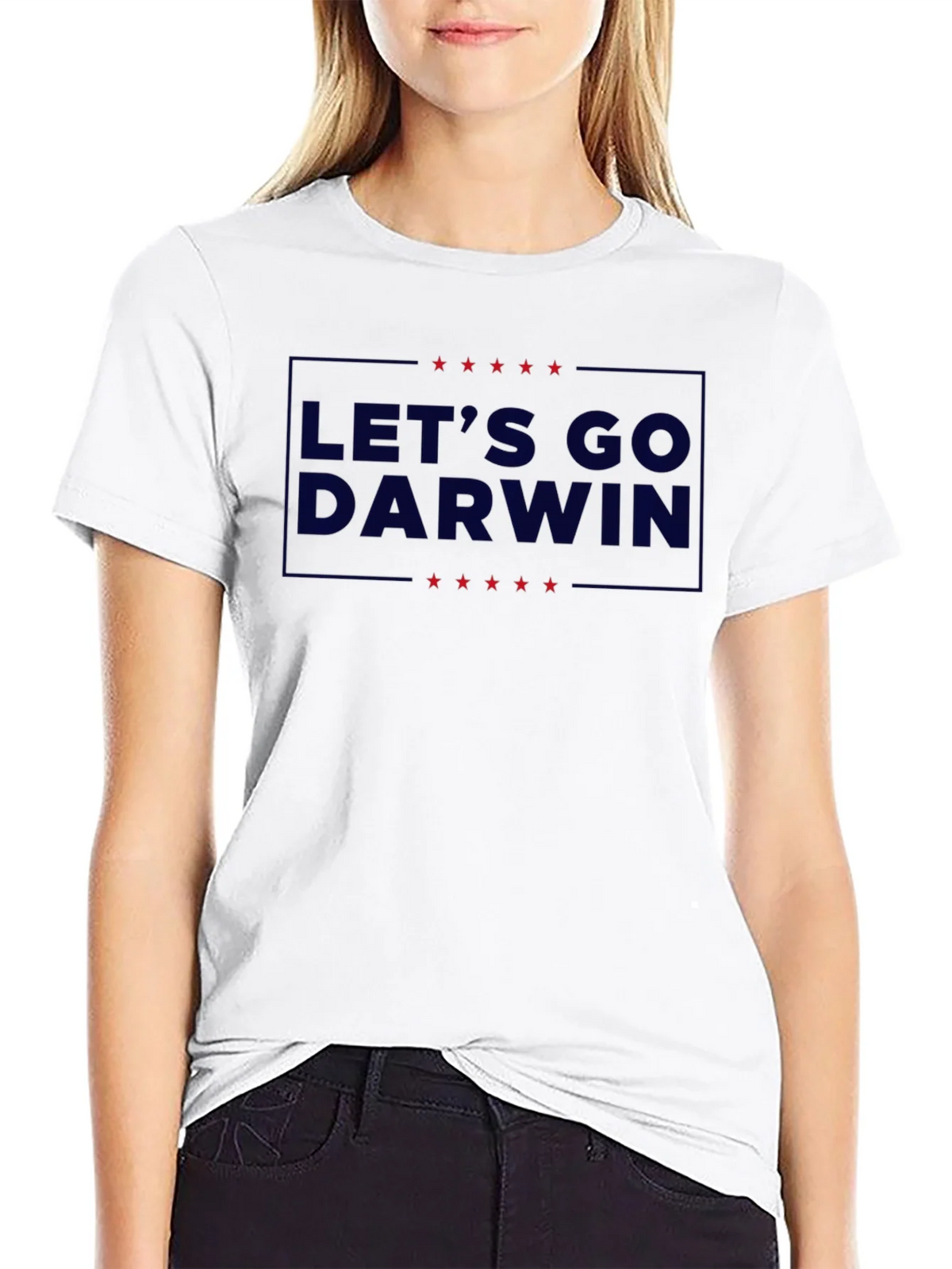 Lets Go Darwin Graphic Tee - Black Crew Neck