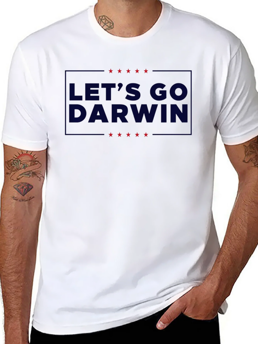 Lets Go Darwin Graphic Tee - Black Crew Neck