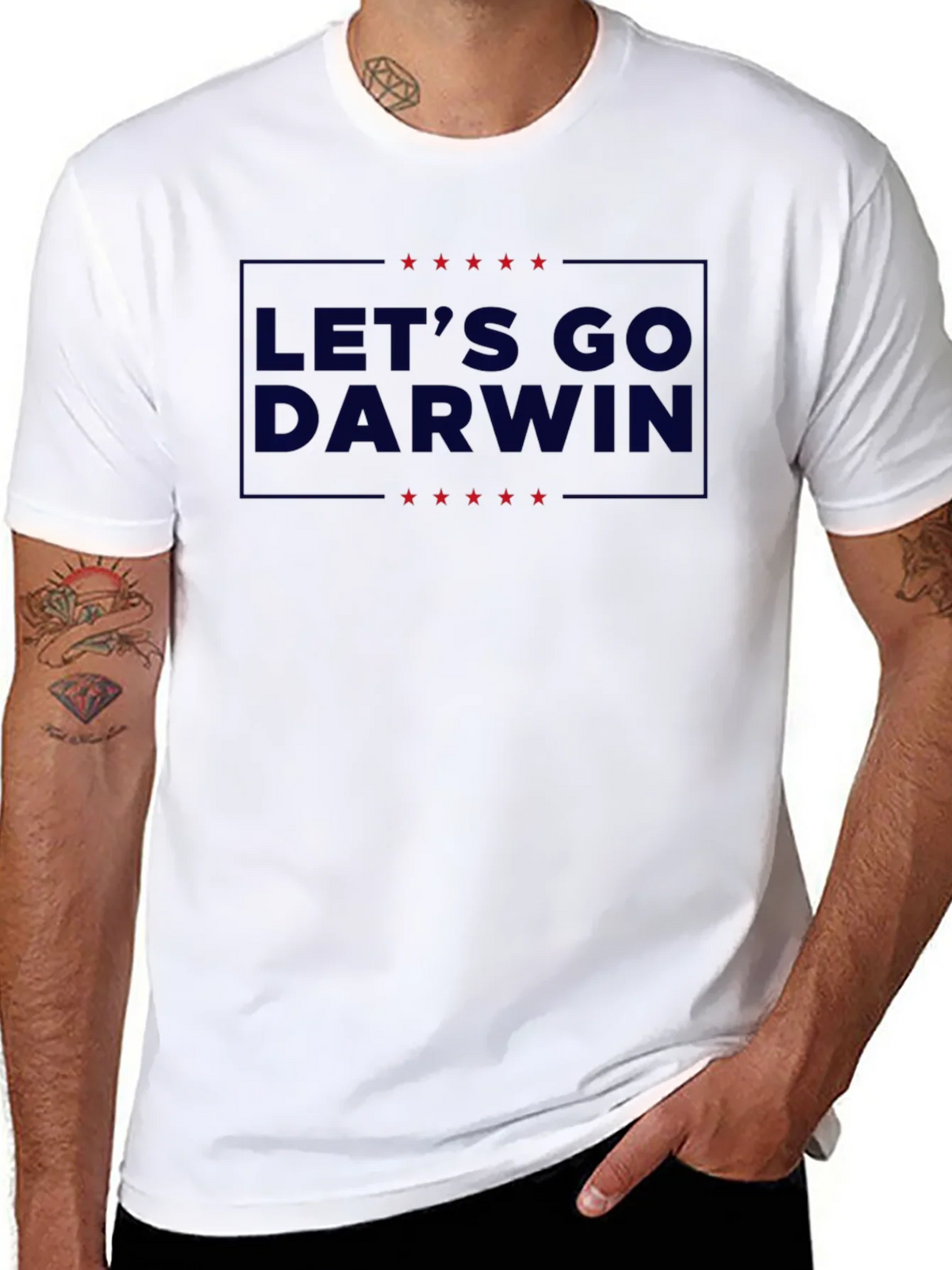 Lets Go Darwin Graphic Tee - Black Crew Neck