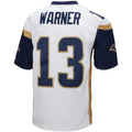 LA.Rams #13 Kurt Warner White 2001 Legacy Replica Jersey Stitched American Football Jerseys