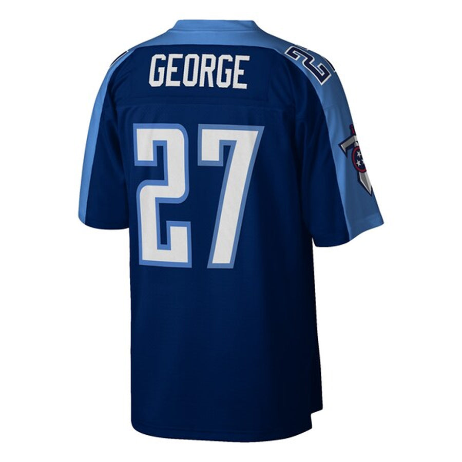 T.Titans #27 Eddie George Player Navy Legacy Football Jerseys
