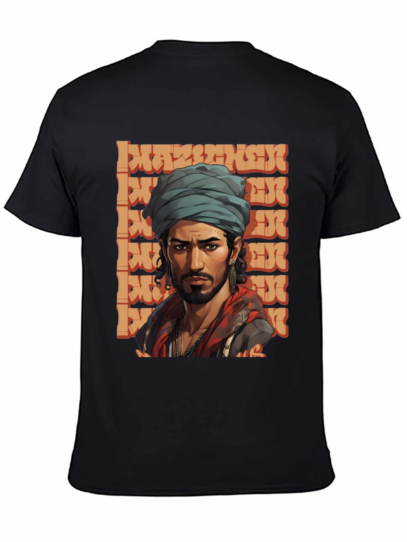 Cool Graphic Tee - Stylish Man with Turban Design