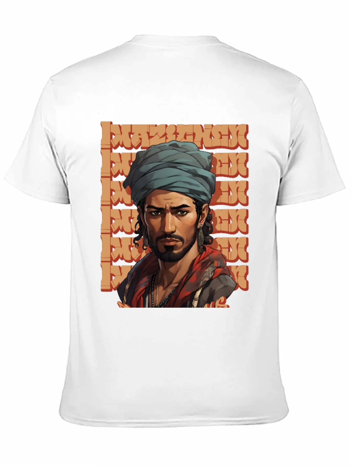Cool Graphic Tee - Stylish Man with Turban Design