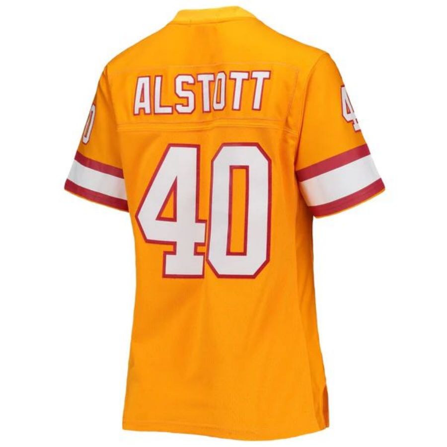 TB.Buccaneers #40 Mike Alstott Orange Legacy Replica Player Football Jerseys