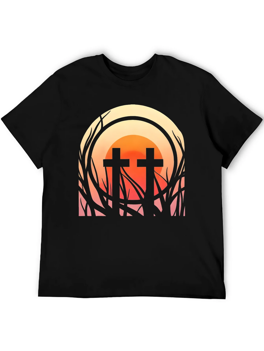 Sunset Cross Graphic Tee - Stylish Comfort