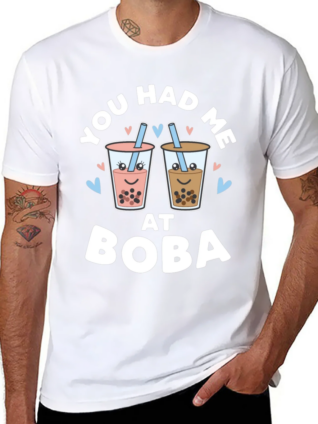 You Had Me At Boba Black Graphic Tee
