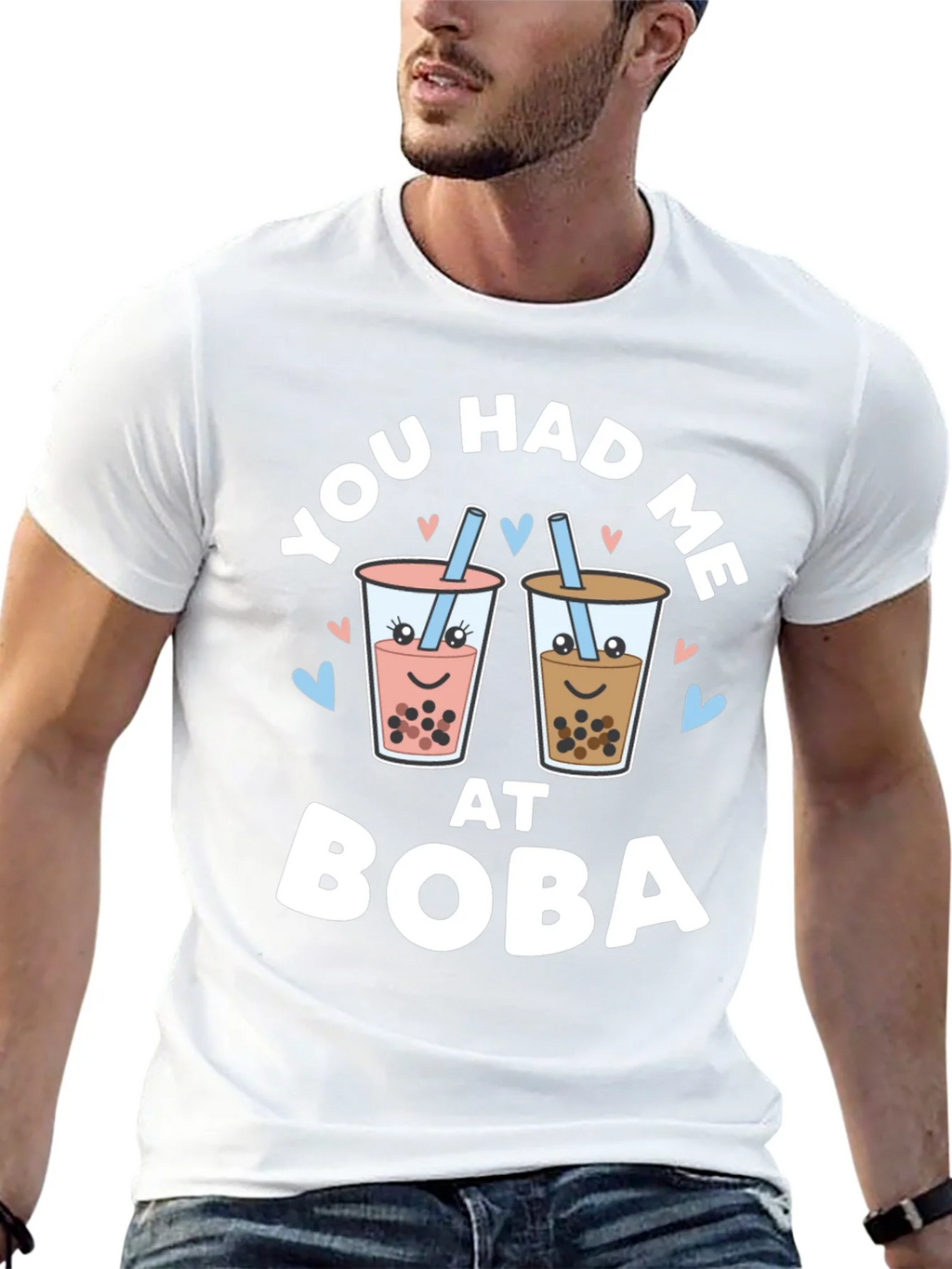 You Had Me At Boba Black Graphic Tee