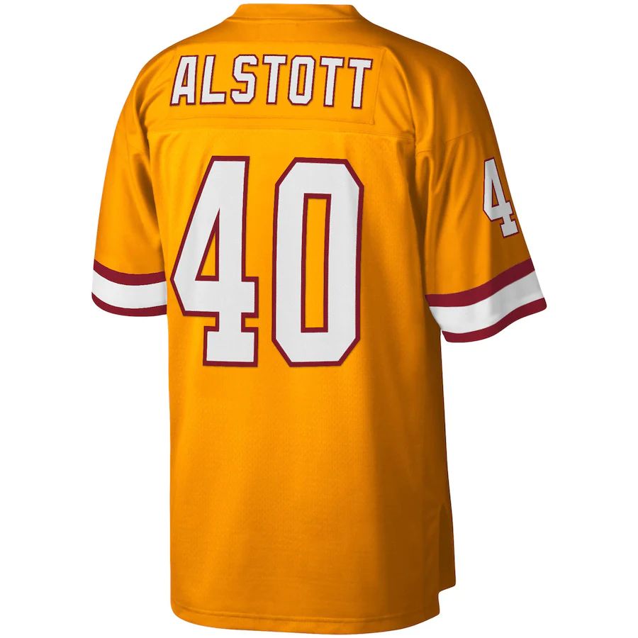 TB.Buccaneers #40 Mike Alstott Orange Big & Tall 1996 Retired Player Replica Jersey Stitched American Football Jerseys
