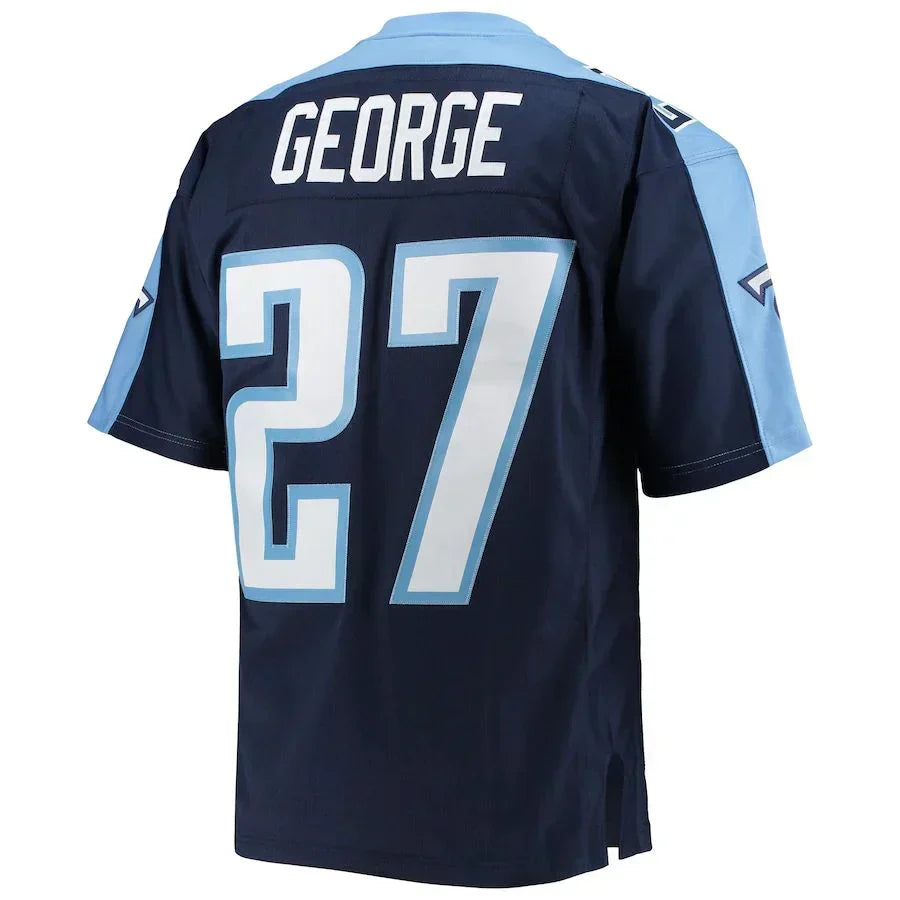 T.Titans #27 Eddie George Navy 1999 Legacy Replica Jersey Stitched American Football Jerseys