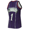 T.Raptors #1 Tracy McGrady 1996-97 Hardwood Classics  75th Anniversary Diamond Swingman Jersey Purple Stitched American Basketball Jersey