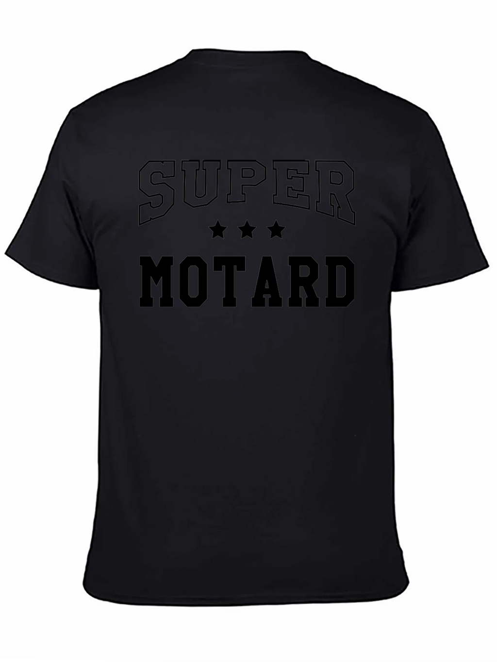 Super Motard Graphic Tee - Black Cotton T-Shirt