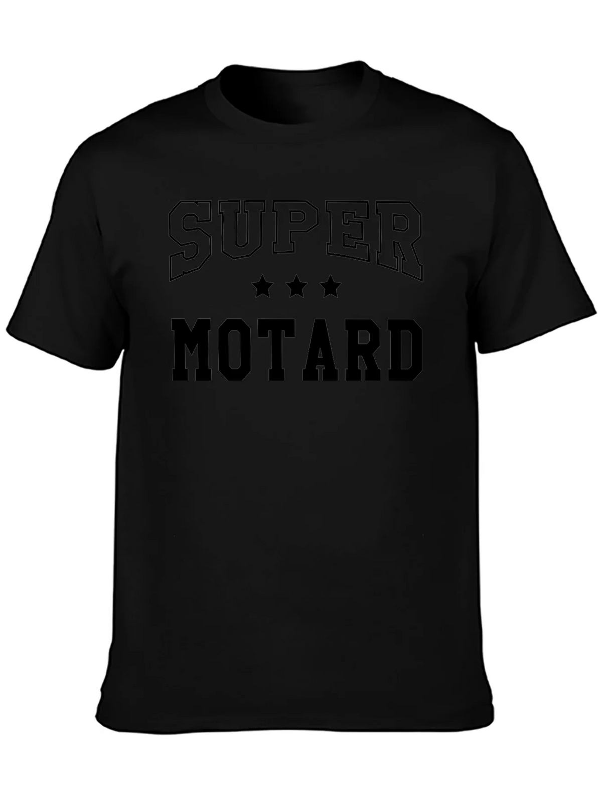 Super Motard Graphic Tee - Black Cotton T-Shirt