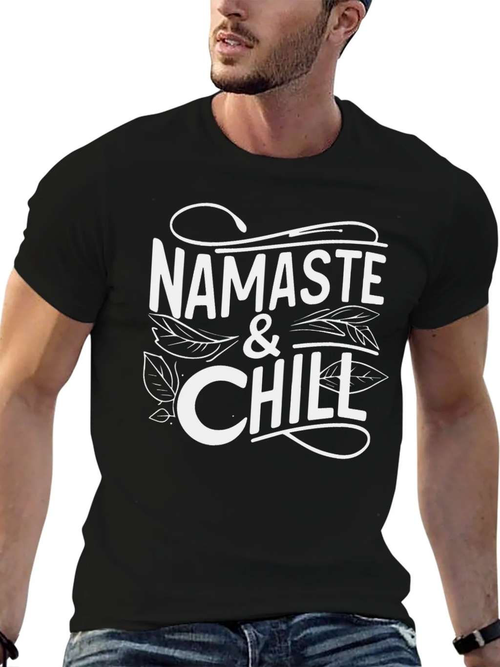 Namaste & Chill Graphic Tee - Relaxed Style