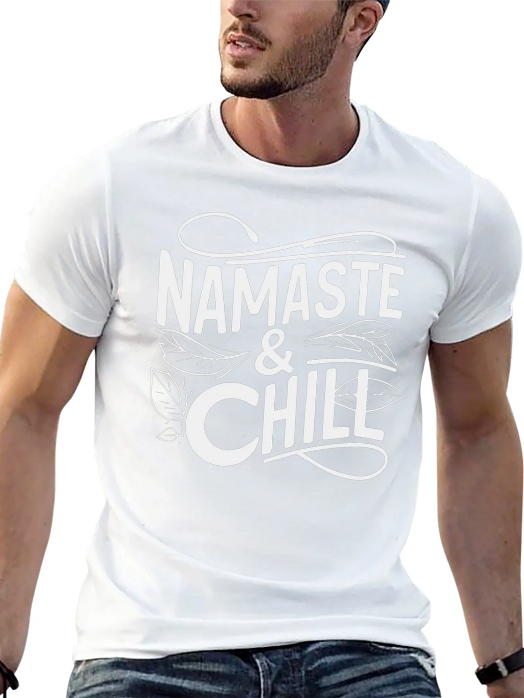 Namaste & Chill Graphic Tee - Relaxed Style