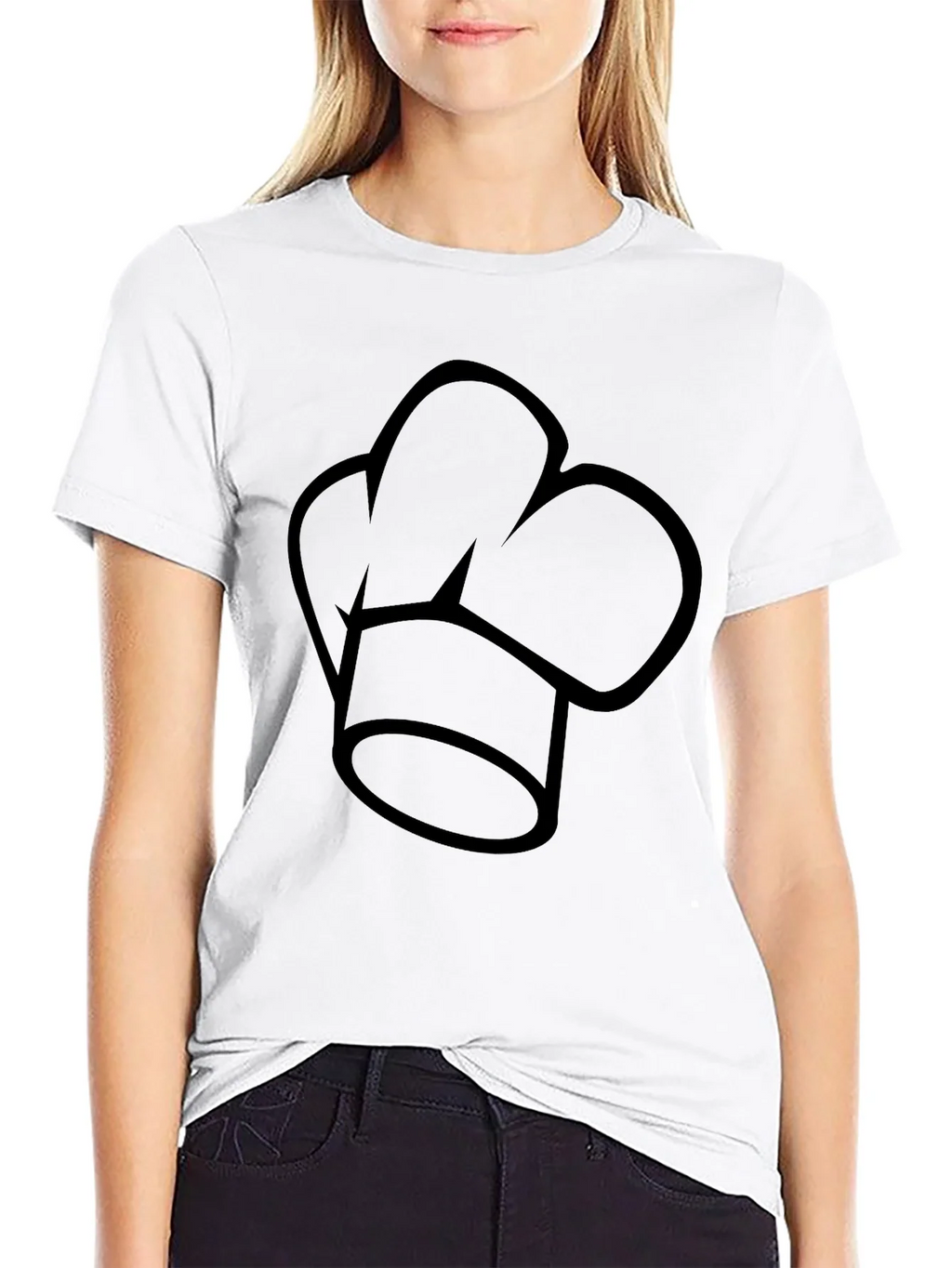 Chef Hat Graphic Black T-Shirt - Culinary Apparel