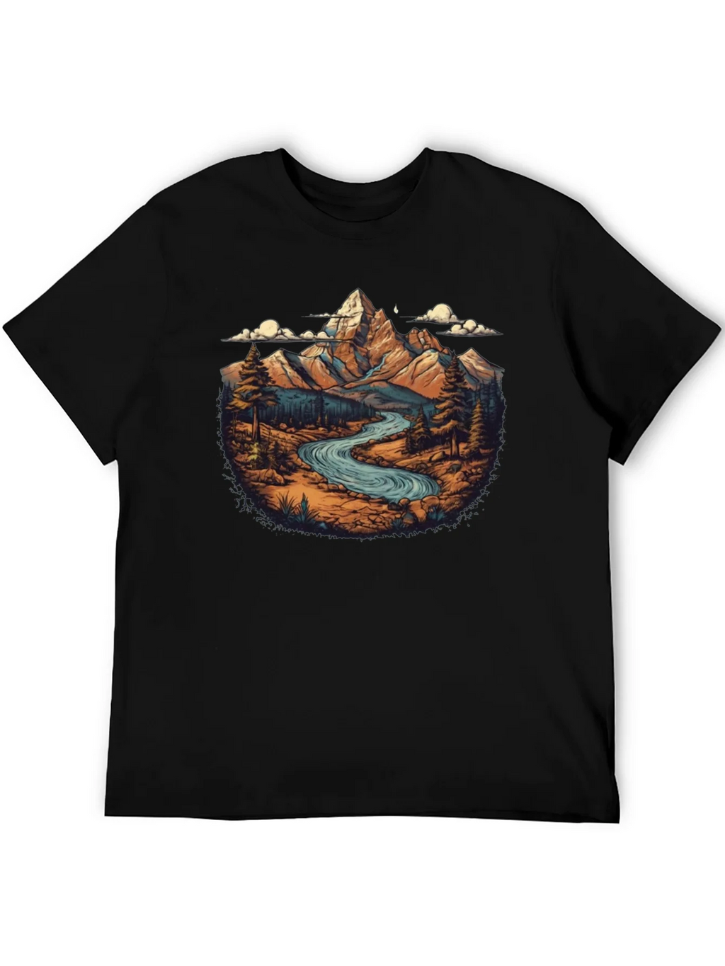 Mountain River Graphic T-Shirt