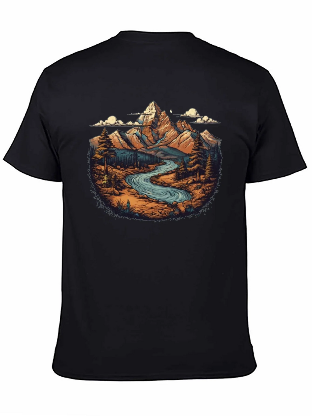 Mountain River Graphic T-Shirt