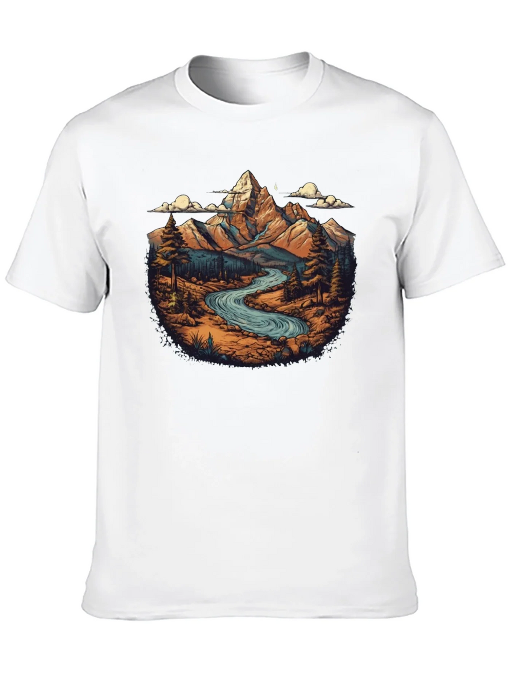 Mountain River Graphic T-Shirt