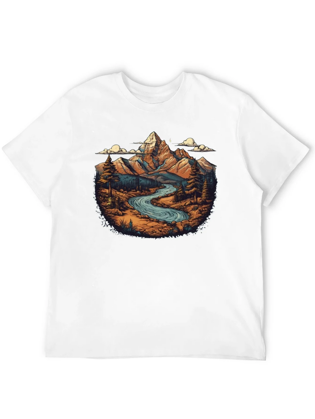 Mountain River Graphic T-Shirt