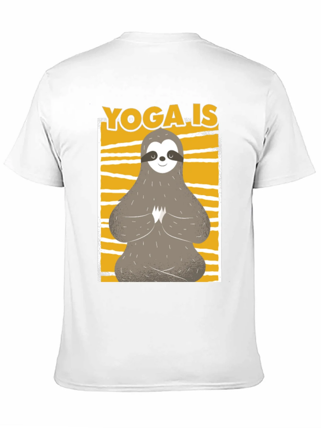 Yoga Sloth Graphic Tee - Relaxed Fit Black T-Shirt