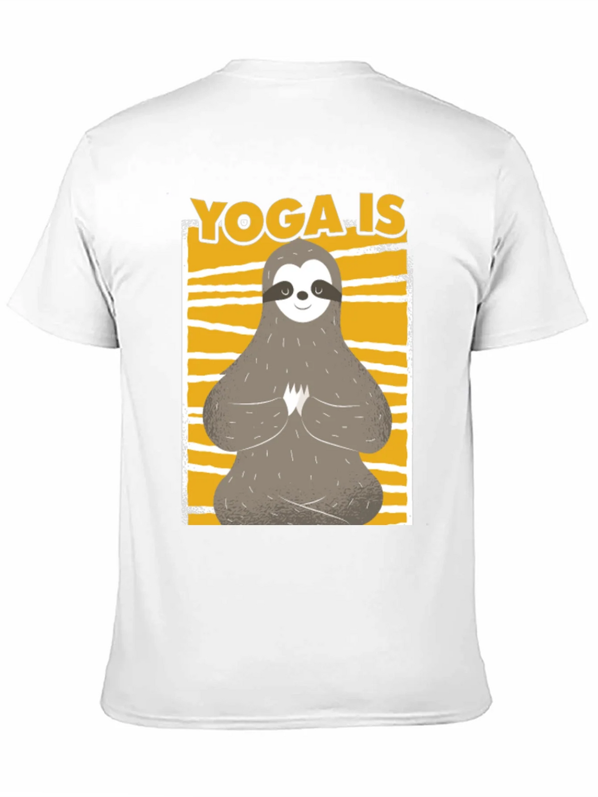 Yoga Sloth Graphic Tee - Relaxed Fit Black T-Shirt