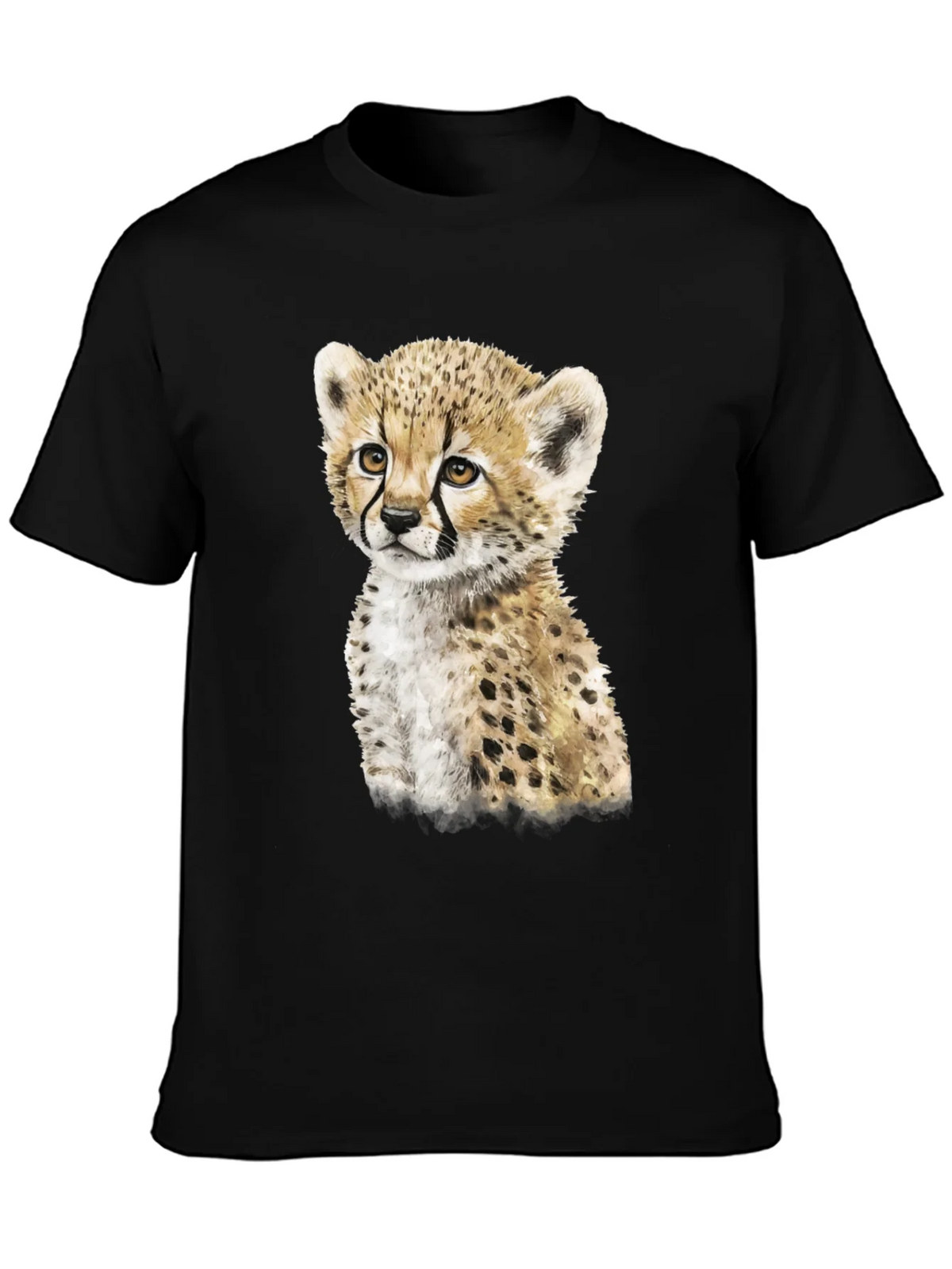 Cheetah Cub Graphic Tee - Cute Animal Print Shirt