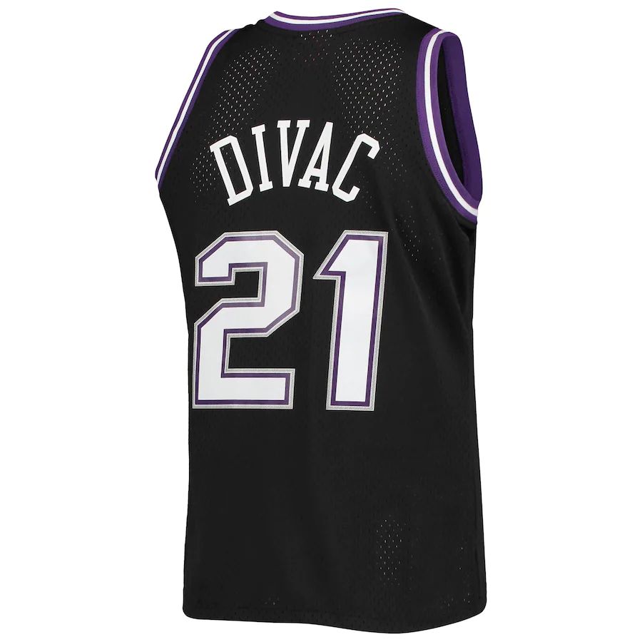 S.Kings #21 Vlade Divac 2000-01 Team Hardwood Classics Swingman Jersey  Black Stitched American Basketball Jersey
