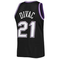 S.Kings #21 Vlade Divac 2000-01 Team Hardwood Classics Swingman Jersey  Black Stitched American Basketball Jersey