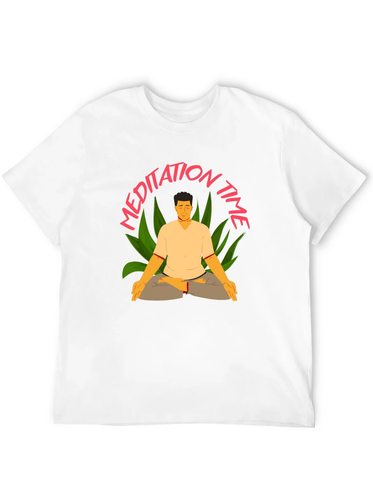 Meditation Time Black T-Shirt for Men