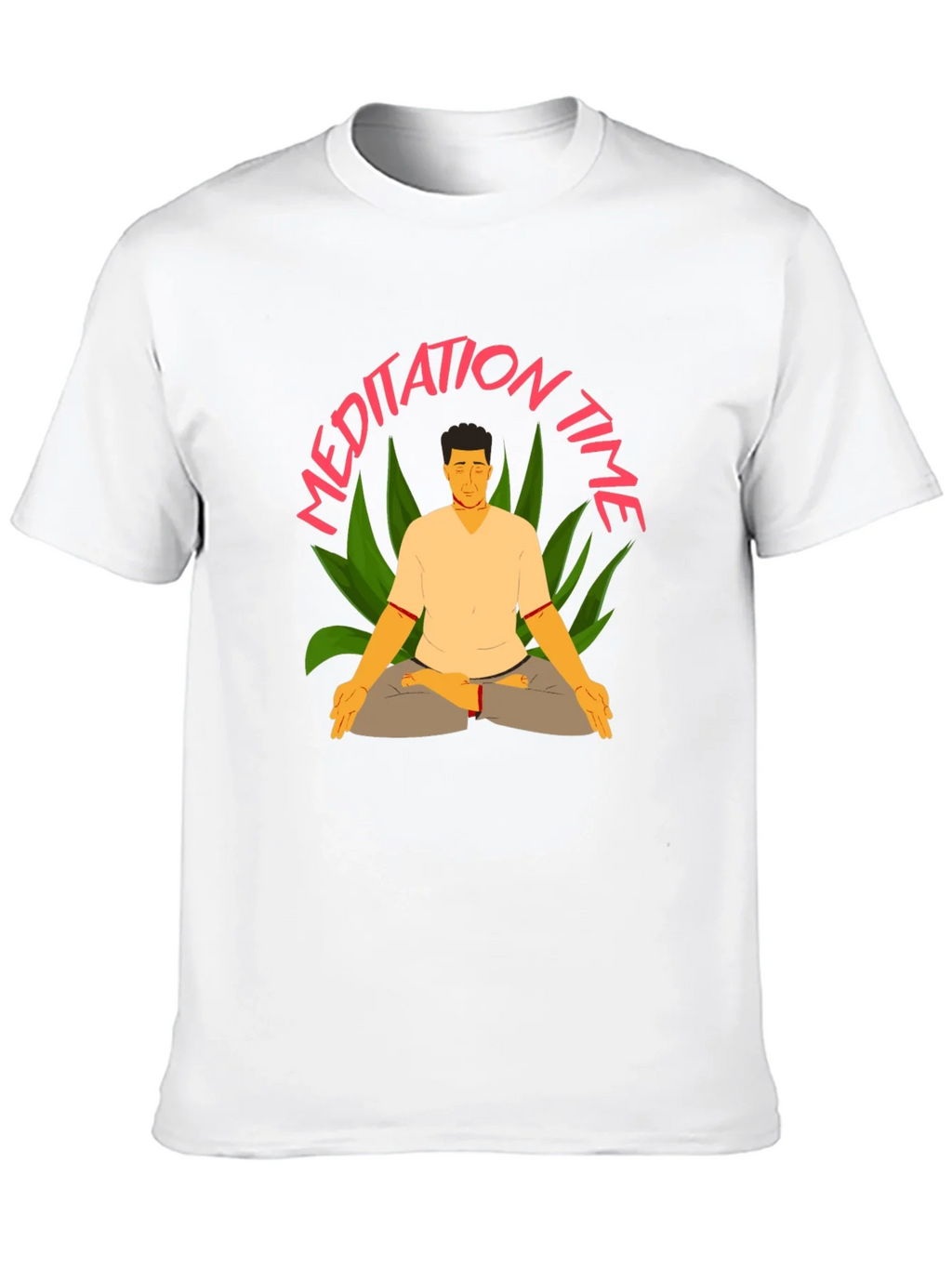 Meditation Time Black T-Shirt for Men