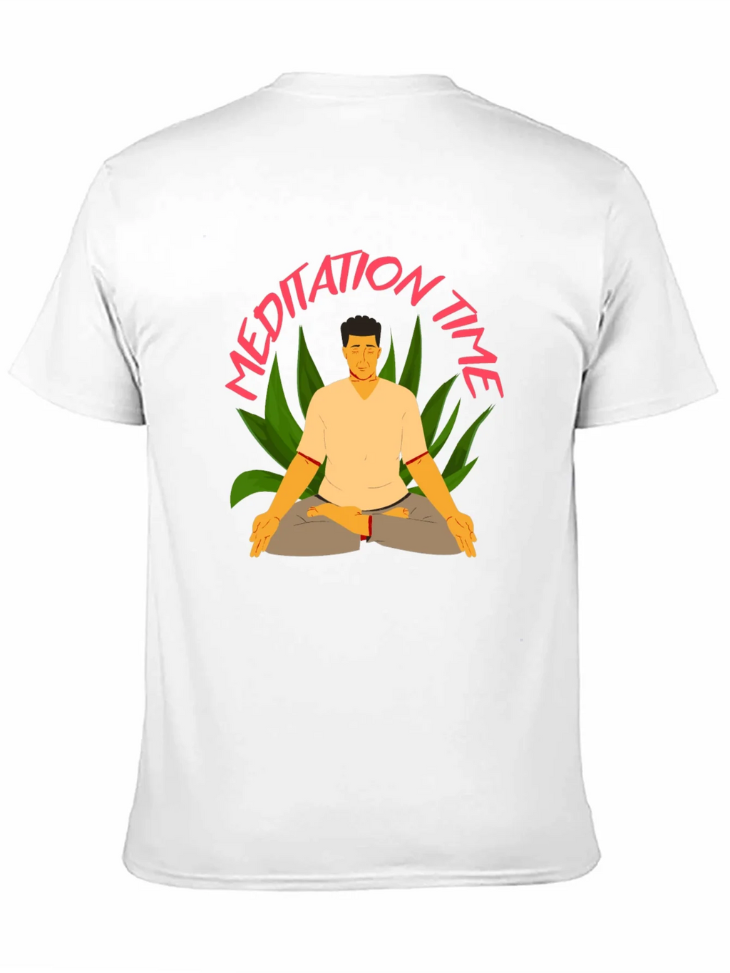 Meditation Time Black T-Shirt for Men
