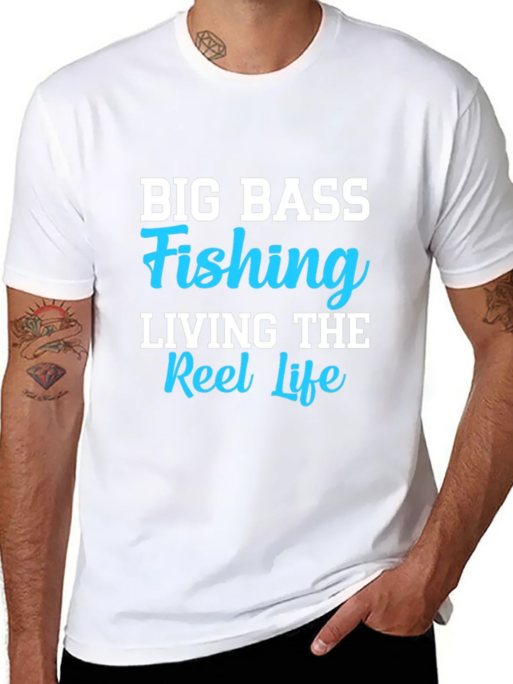 Big Bass Fishing T-Shirt - Reel Life Tee